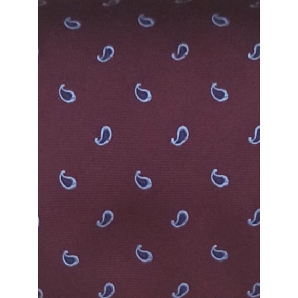 GIORGIO REDAELLI Red Paisley Silk Tie ITALY 61"/ 3" EC - Picture 4 of 9